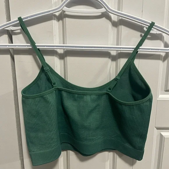 Ardene Basic Green Ribbed Cropped Cami - Picture 3 of 5